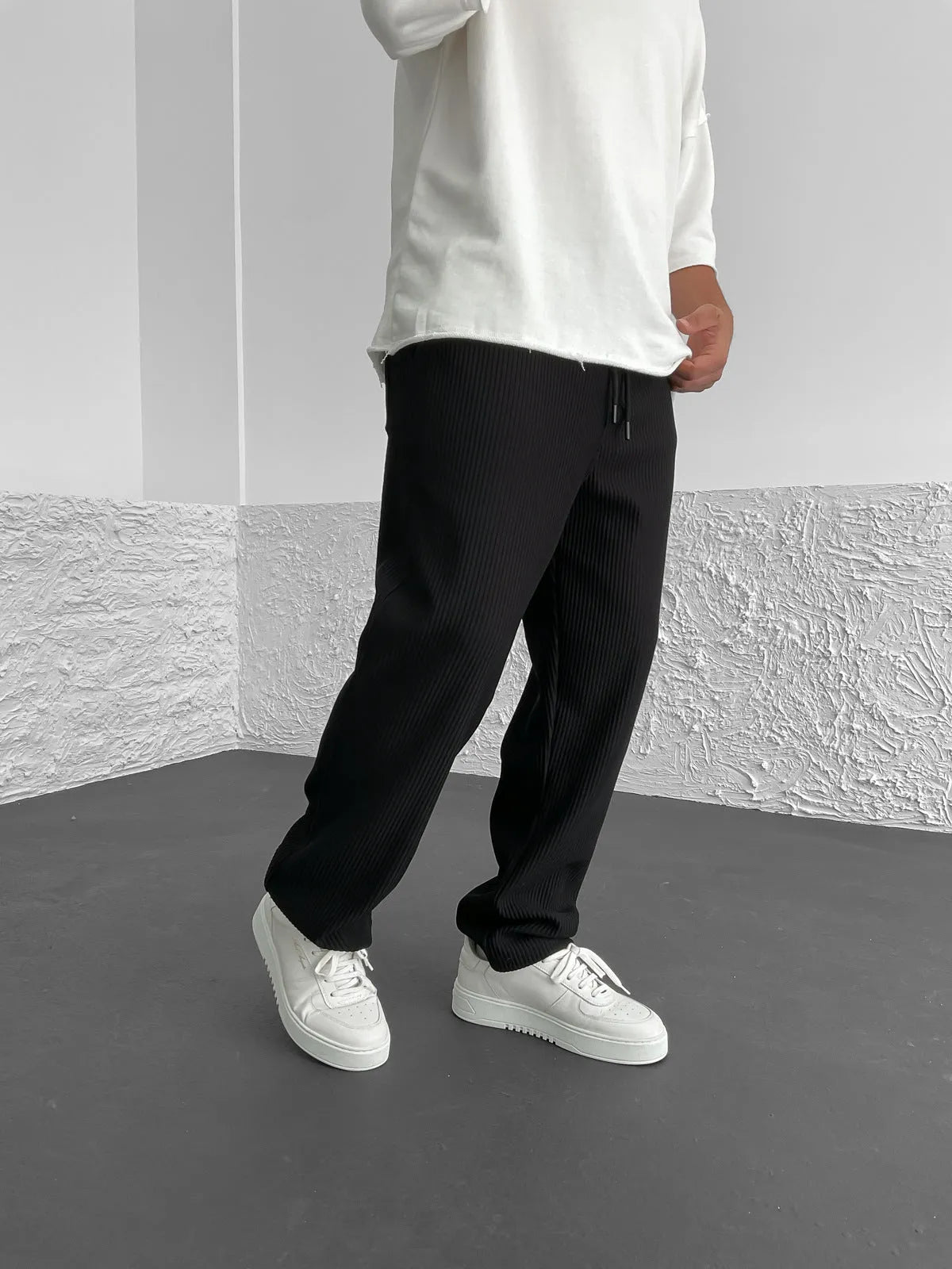 Ribbed Relaxed Fit Broek | 30% Lente Korting