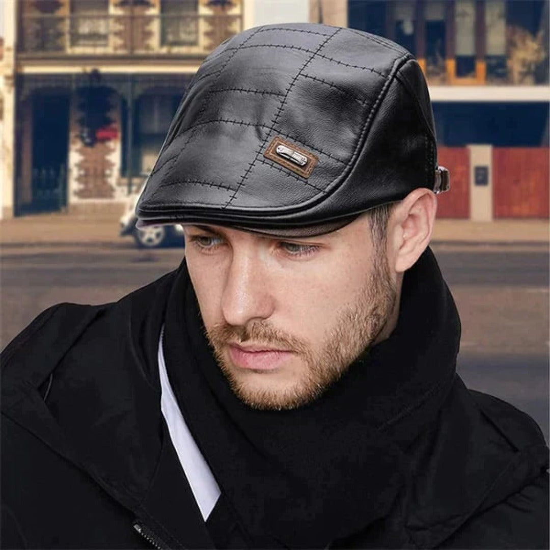 EasyCap™ | Heren leren cap (Tijdelijk 20% korting)