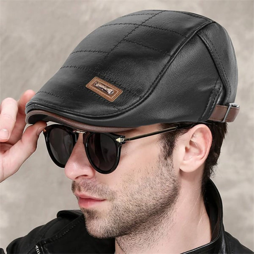 EasyCap™ | Heren leren cap (Tijdelijk 20% korting)