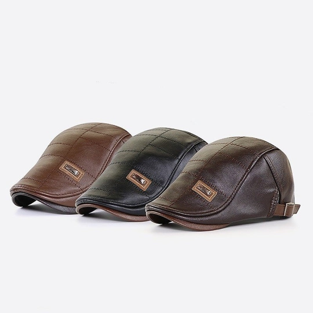 EasyCap™ | Heren leren cap (Tijdelijk 20% korting)