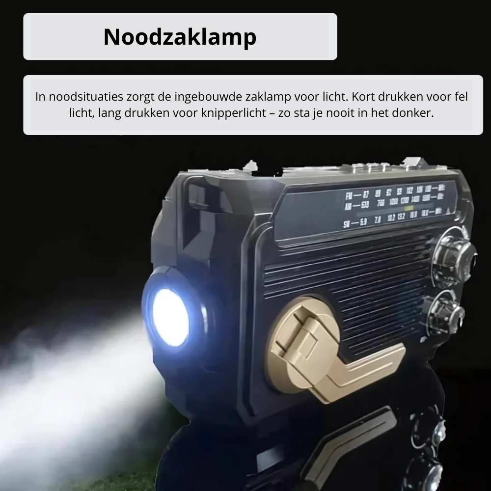 Noodradio met powerbank | 30% Lente Korting