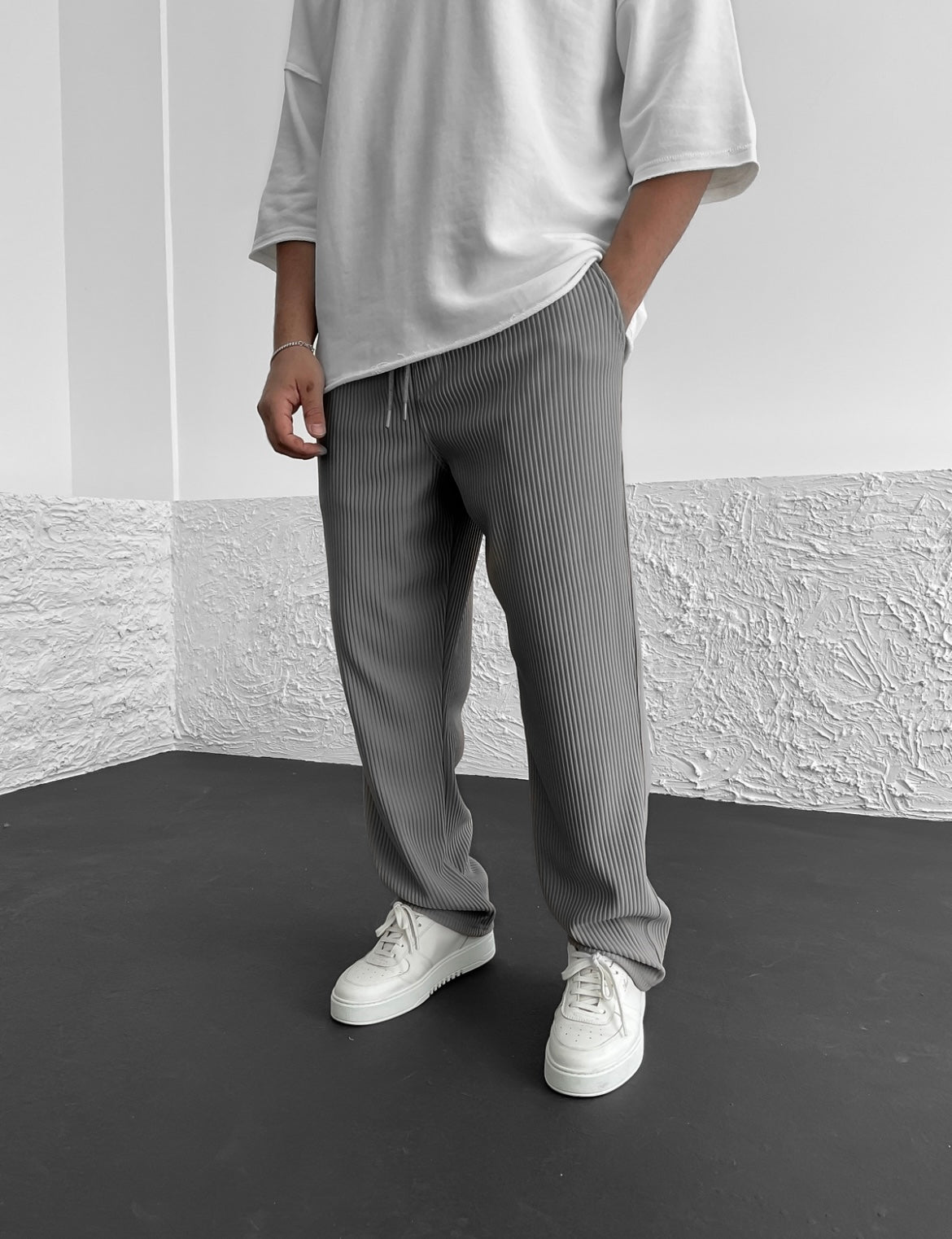Ribbed Relaxed Fit Broek | 30% Lente Korting