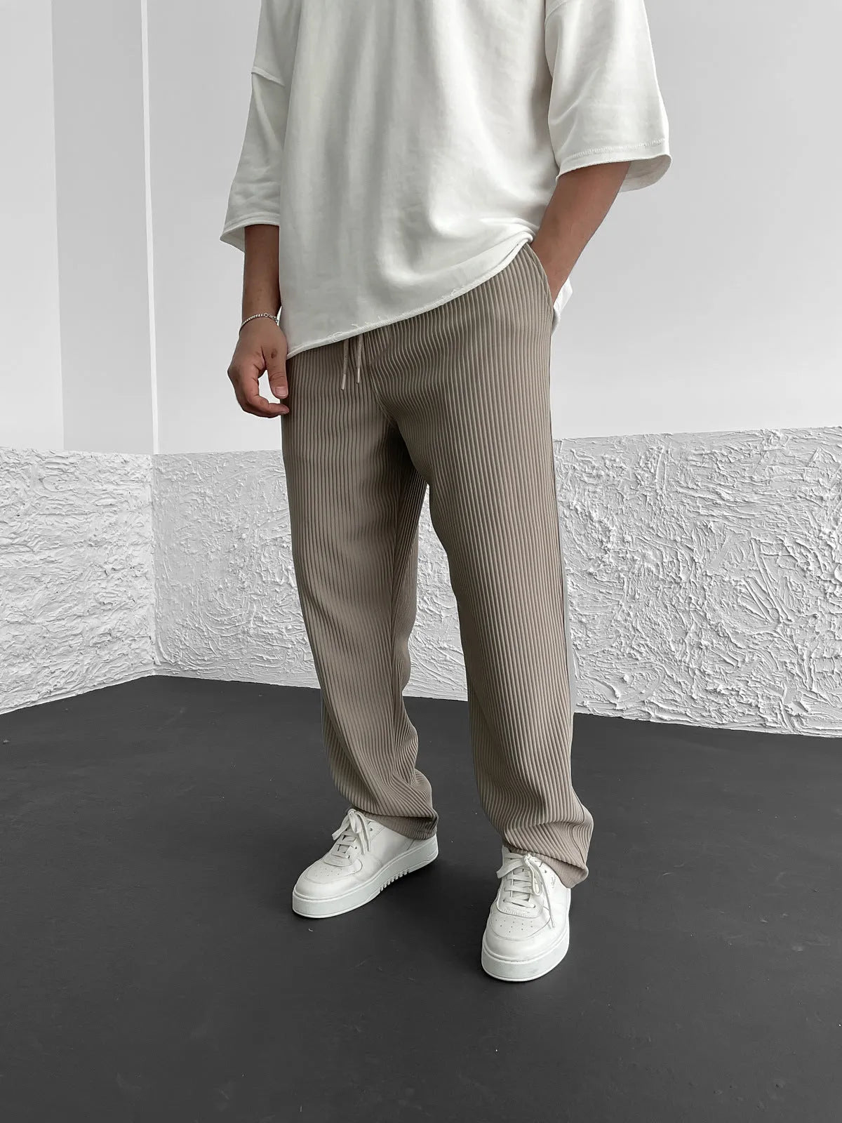 Ribbed Relaxed Fit Broek | 30% Lente Korting