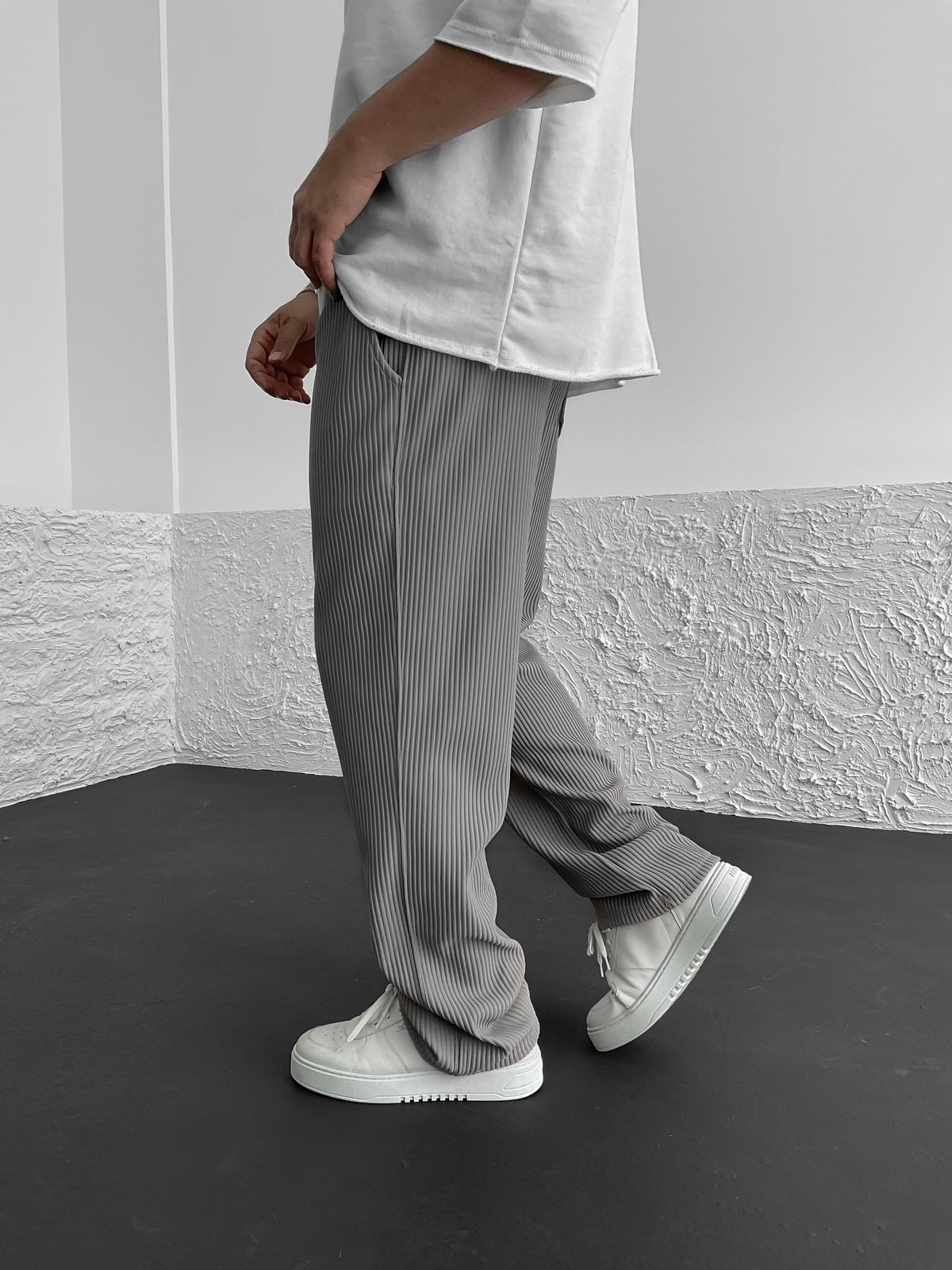 Ribbed Relaxed Fit Broek | 30% Lente Korting