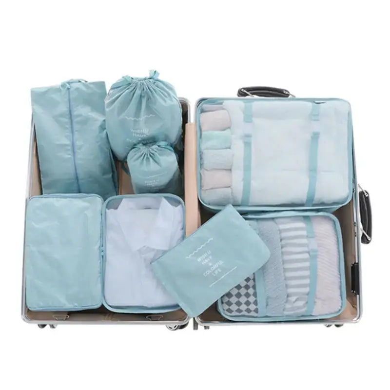 8-delige Waterdichte Reistasjes Set | 30% Vakantie Korting