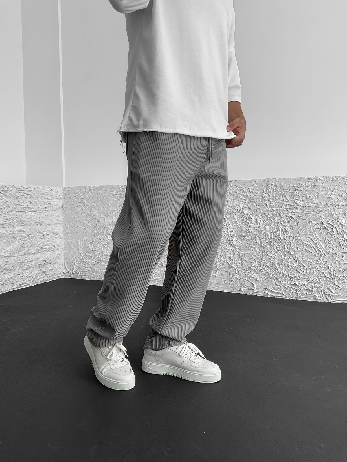 Ribbed Relaxed Fit Broek | 30% Lente Korting