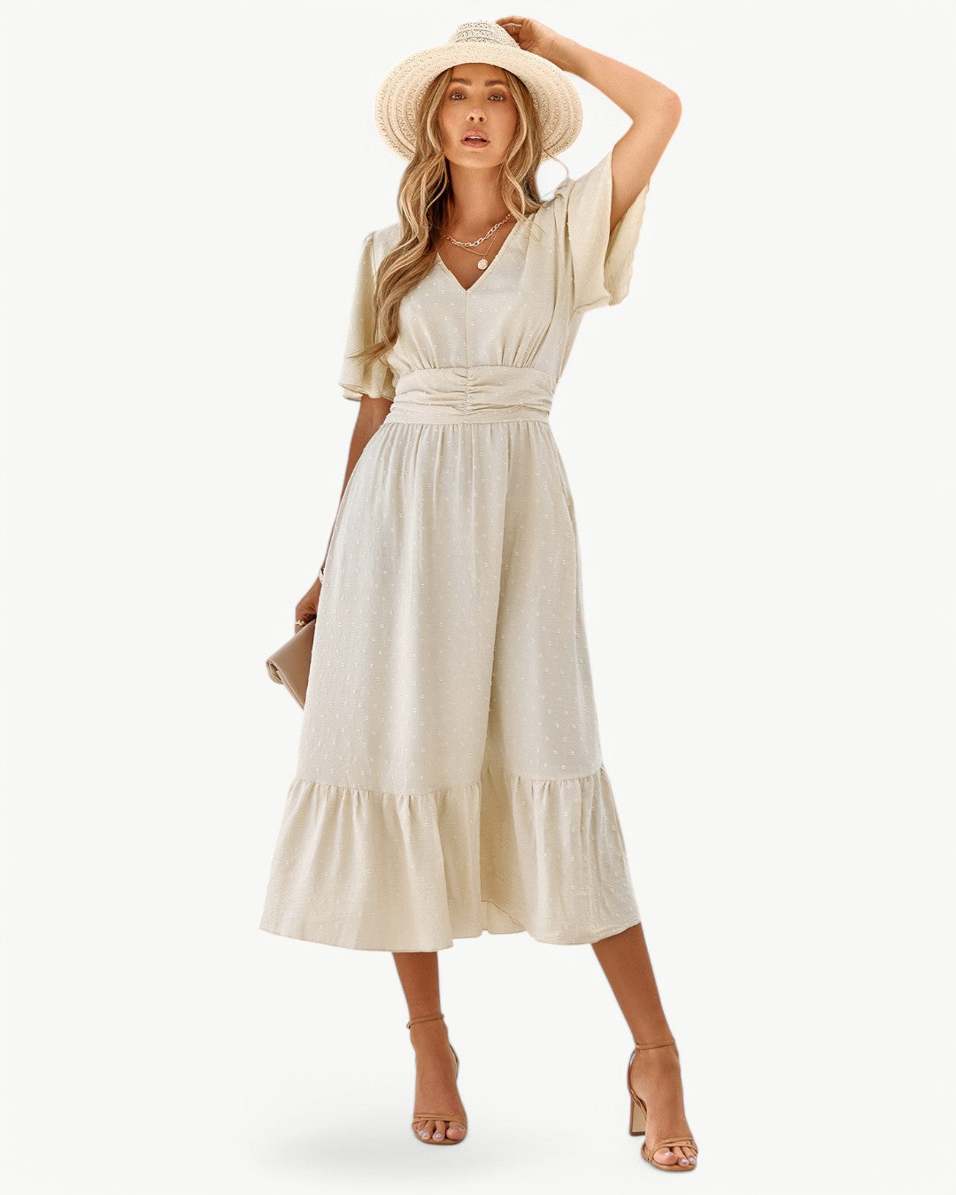 Serena Zomerjurk met V-hals | 25% Lente Korting