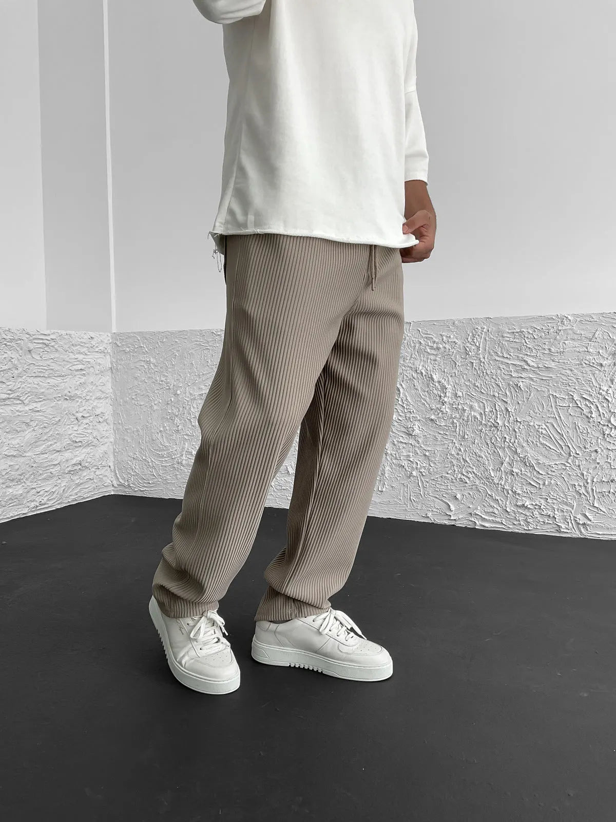 Ribbed Relaxed Fit Broek | 30% Lente Korting