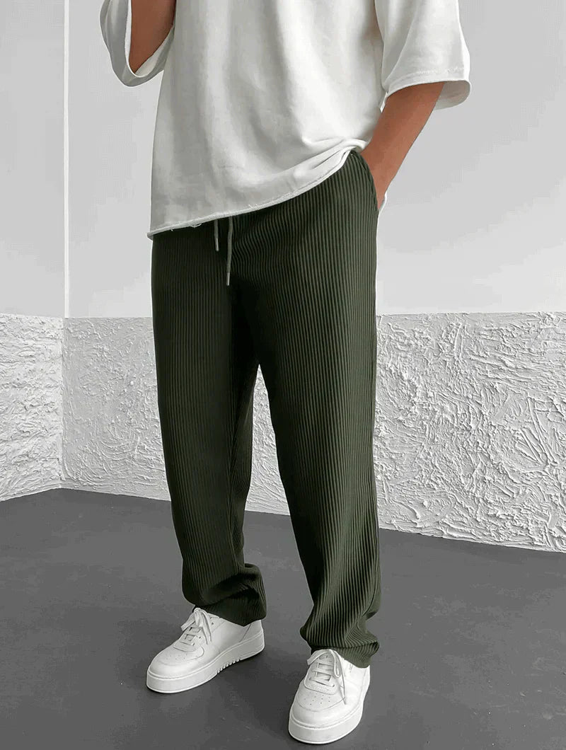 Ribbed Relaxed Fit Broek | 30% Lente Korting