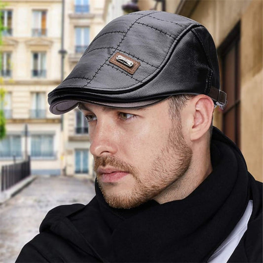 EasyCap™ | Heren leren cap (Tijdelijk 20% korting)