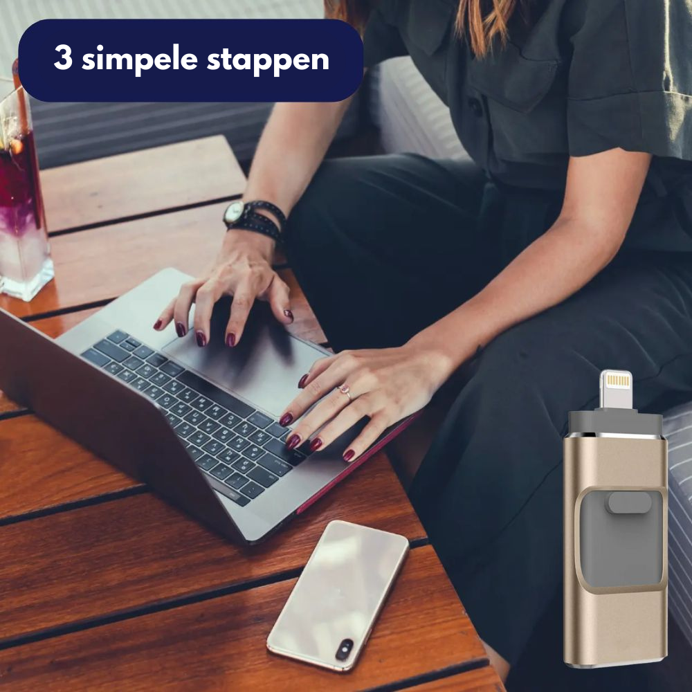 FotoVeilig™ Slim 4-in-1 USB-geheugen | 25% Korting