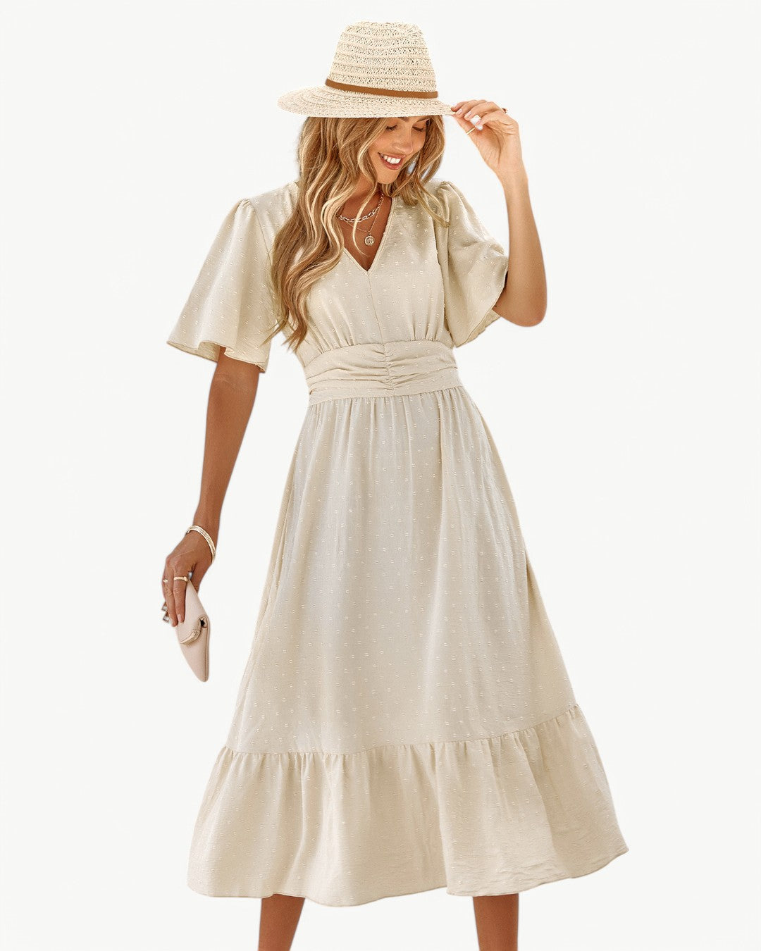 Serena Zomerjurk met V-hals | 25% Lente Korting