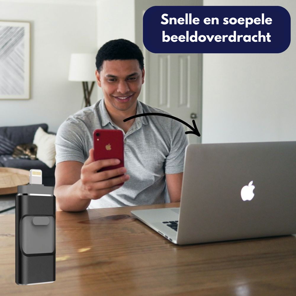 FotoVeilig™ Slim 4-in-1 USB-geheugen | 25% Korting