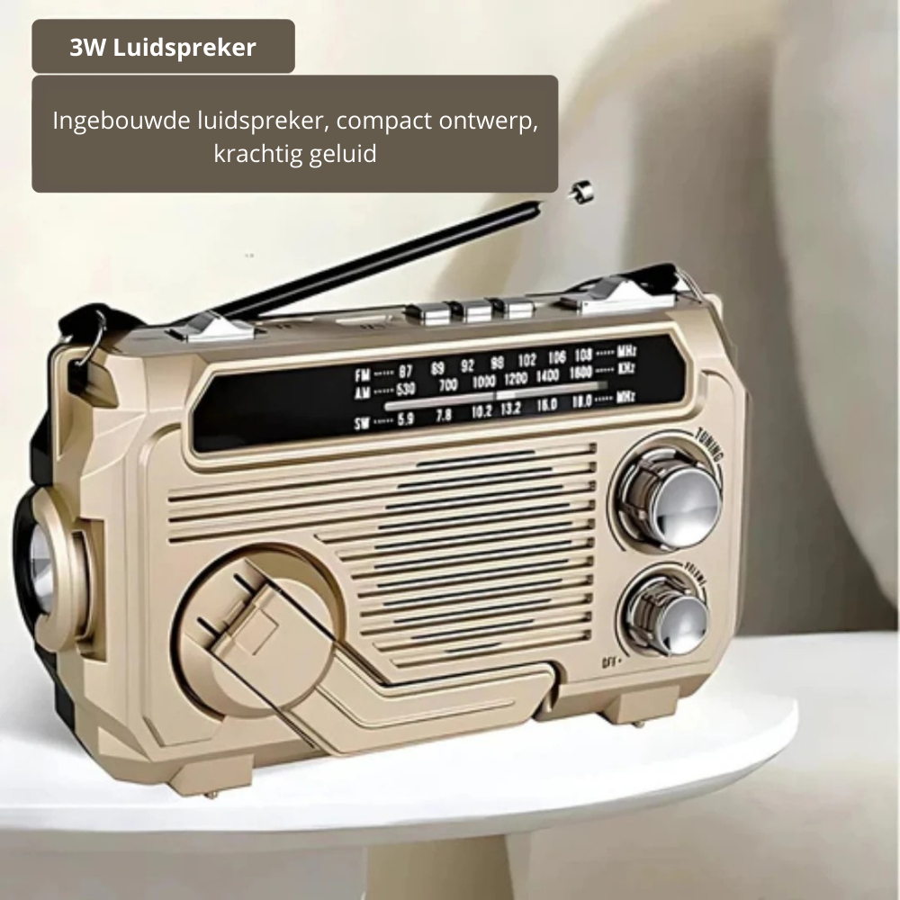 Noodradio met powerbank | 30% Lente Korting