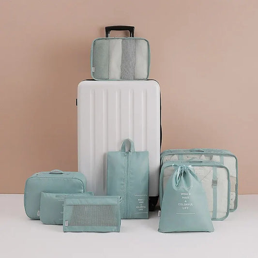 8-delige Waterdichte Reistasjes Set | 30% Vakantie Korting