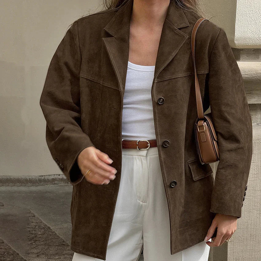Emma - Elegante veelzijdige suède blazer